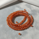 Agata facetada de 4 mm, tira de 95 piedras aprox- 