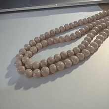 Perla de vidrio 8 mm color beige tira de 53 unidades- 