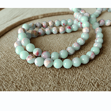 Jaspe aqua 8 mm, tira de 46 piedras aprox