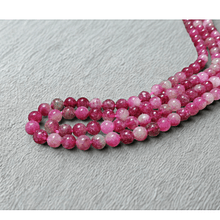 Jade sandia turmalinado de 6 mm, tira de 60 piedras aprox