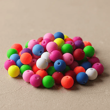 Cuentas opacas multicolor de 8 mm, 20 grs. (80 aprox.)