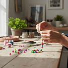 Cuentas opacas multicolor de 8 mm, 20 grs. (80 aprox.)