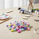 Corazón acrílico multicolor, 10 x 12 mm, 20 grs. 42 piezas 