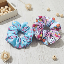 set de Scrunchies modelo Hello Kitty para el cabello, 13.5 cm de ancho (mediano) set de 2 unidades
