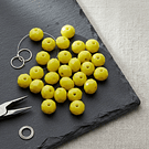 Cristal 10 x 8 mm, azul metalizado set de 20 unidades