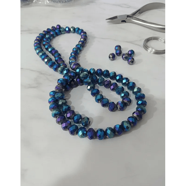 Cristal 10 x 8 mm, amarillo set de 20 unidades