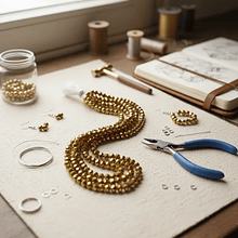 Cristal dorado de 6 mm, tira de 97 unidades