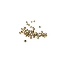 Separador baño de oro 18 k, color oro champagne, 4 mm, agujero de 1,2 mm, set de 10 unidades
