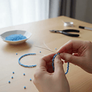 mostacilla celeste de 8/0, set de 40 grs