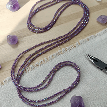 Cristal facetado 1.5 mm en color lila tornasol 195 cristales aprox