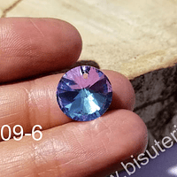 Cristal Rivoli colgante en color azul y rosado tornasol 12 mm, por  unidad