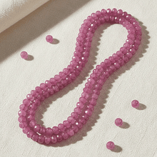 Agatas, Agata rondell rosa de 4 mm, tira de 115 piedras aprox