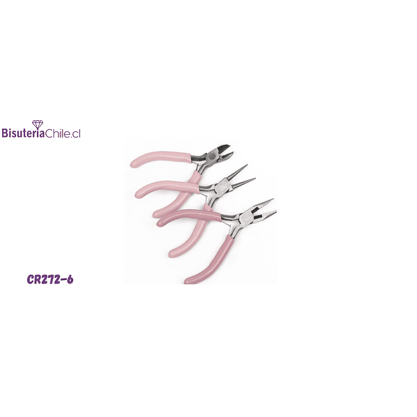 Set Alicates 3 Piezas bisuteria Doblar, Aplastar Y Cortar- COPIA