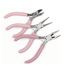 Set Alicates 3 Piezas bisuteria Doblar, Aplastar Y Cortar- COPIA