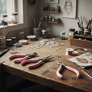 Set Alicates 3 Piezas bisuteria Doblar, Aplastar Y Cortar- COPIA