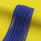 Agatas, Agata rondell azul medio de 4 mm, tira de 115 piedras aprox