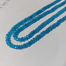 Agatas, Agata rondell celeste de 4 mm, tira de 115 piedras aprox