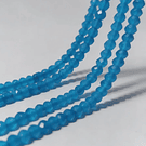 Agatas, Agata rondell celeste de 4 mm, tira de 115 piedras aprox