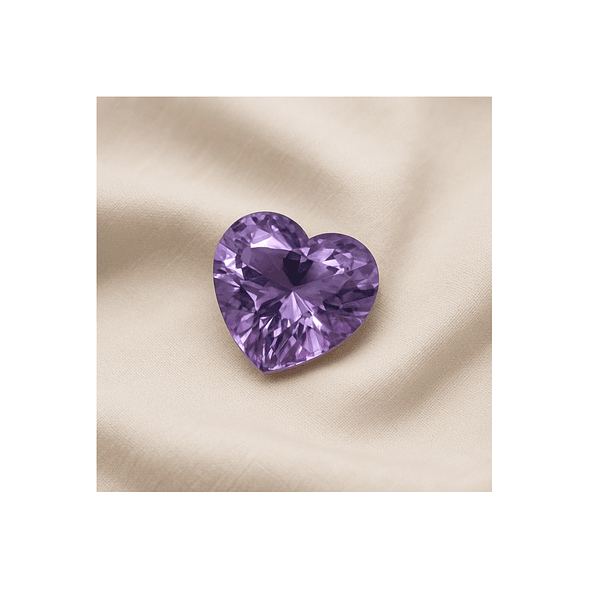 Cristal colgante corazón, rosa tornasol 12 mm, por unidad, con agujero superior