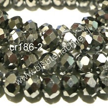 cristal plateado brillante 6 mm, tira de 87 cristales aprox