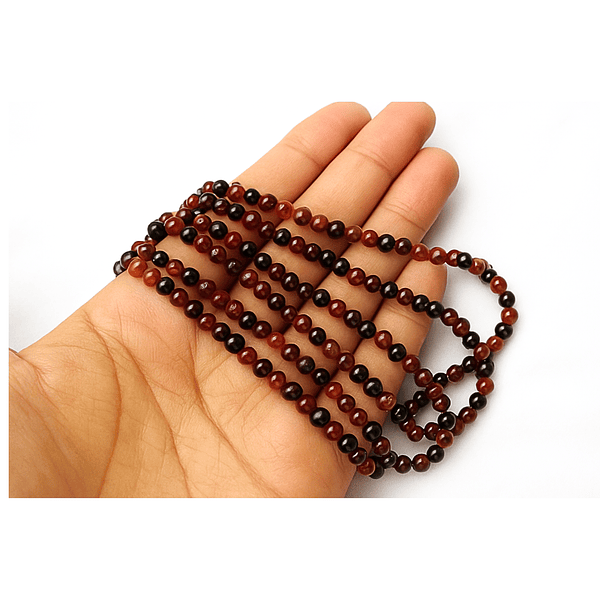 Agata facetada de 4 mm, EN TONOS CAFES, tira de 95 piedras APROX