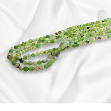 Agata facetada de 4 mm, EN TONOS  verdes tira de 95 piedras APROX