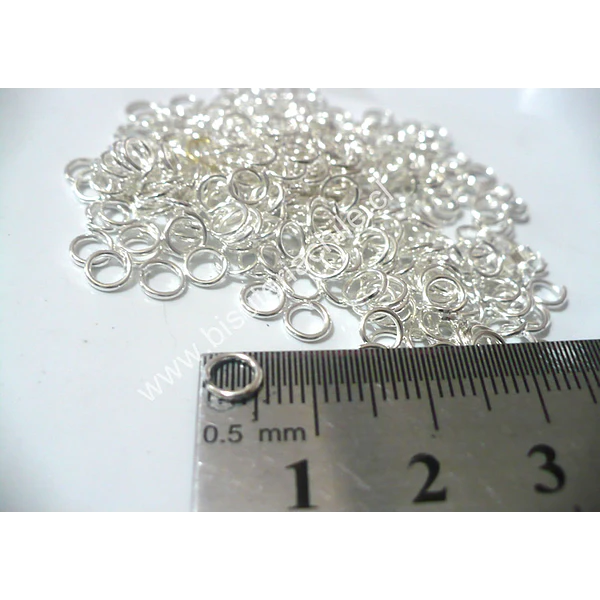 Argolla plateada n° 2, de 6 mm de diámetro set de 20 grs- COPIA