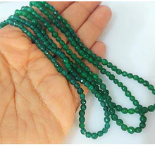 Agata facetada de 4 mm, EN TONOS verdes tira de 95 piedras APROX