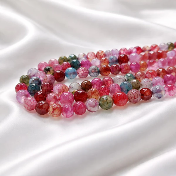 Agata de 6 mm multicolor tira de 60 piedras aprox-