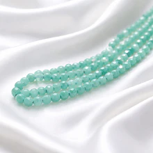 Agata facetada de 4 mm, en tonos verde agua de 95 piedras APROX