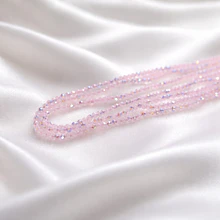 Cristal facetado 1.5 mm en color rosa con brillos, 195 cristales aprox