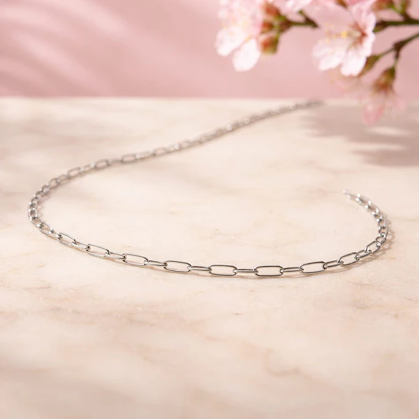 Cadena baño de plata, eslabón 6 x 3 mm, por metro