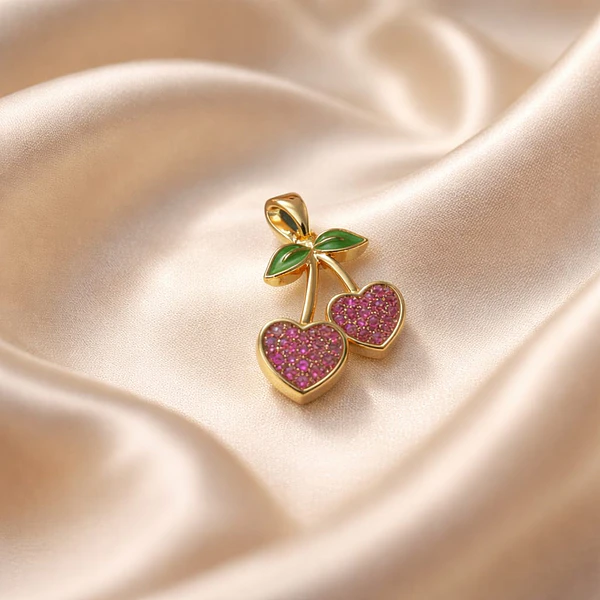 Colgante zirconita baño de oro, corazòn con circonia, 19 x 16 mm, por unidad