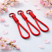 Llavero full tendencia, color rojo, 14 cm de largo, por unidad