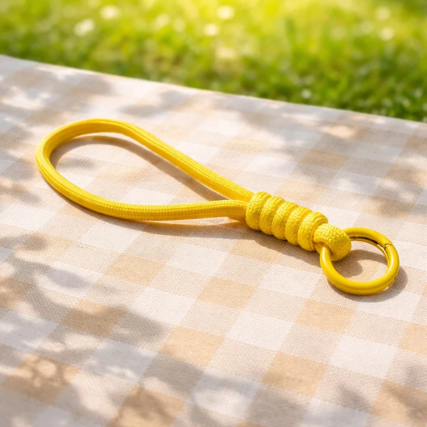 Llavero full tendencia, color amarillo, 14 cm de largo, por unidad