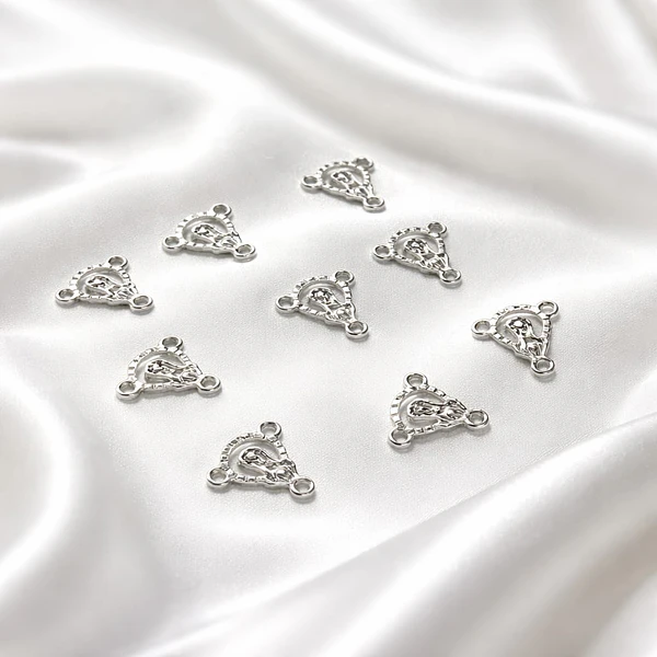 Marieta plateada, 15 mm de largo por 7 mm de ancho, set de 10 unidades