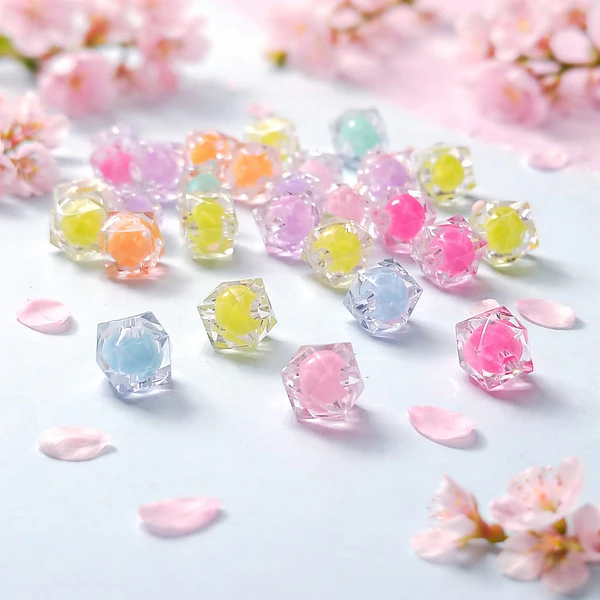 ACRILICOS MULTICOLOR EN TONO PASTEL, 10 MM, SET DE 20 GRS, 45 PIEZAS APROX