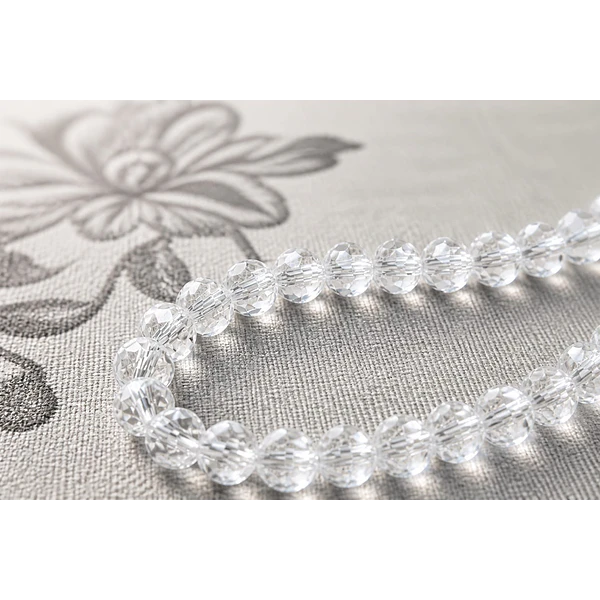 Cristal blanco transparente 6 mm por 5 mm, tira de 89 unidades