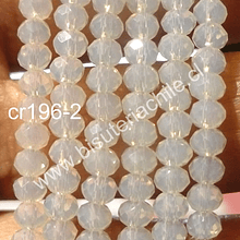 cristal blanco piedra luna 4 mm x 2 mm, tira de 122 cristales aprox