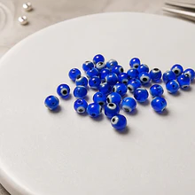 Ojo turco azul de 6 mm, set de 25 unidades