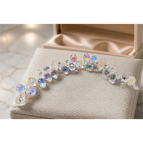 Cristal gota transparente facetado, primera calidad, 10 x 5 mm, set de 10 cristales