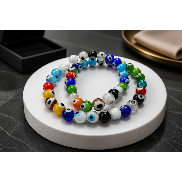 Ojo turco multicolor de 8 mm, set de 20 unidades