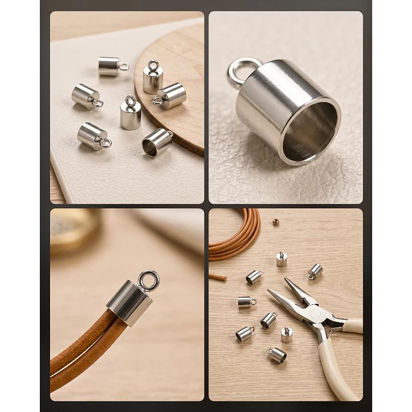 Terminal de acero, 6 x 6,5 mm, agujero de 6 mm, set de 4 unidades
