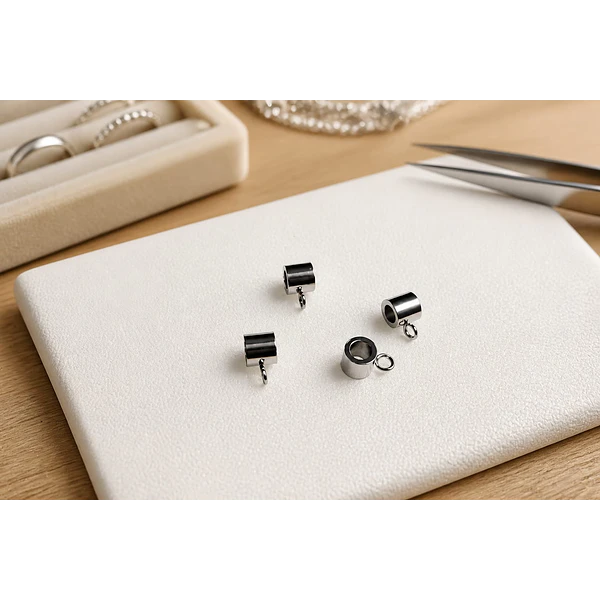 Separador de acero quirúrgico, 5 x 5 mm, agujero de 3 mm, set de 4 unidades 