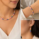Perla Shell 6 mm, en multicolor, tira de 64 perlas aprox