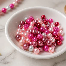 Perla fantasía multicolor, de 6 mm, 100 perlas aprox