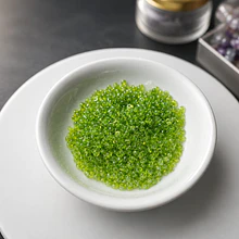 mostacilla verde cristal de 8/0 (3 mm), set de 40 grs