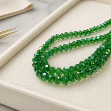 Cristal verde 6 mm por 5 mm, tira de 90 unidades