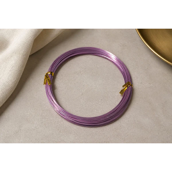 Alambre aluminio para modelar lila, 1 mm, bisuteria