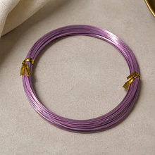 Alambre aluminio para modelar lila, 1 mm, bisuteria